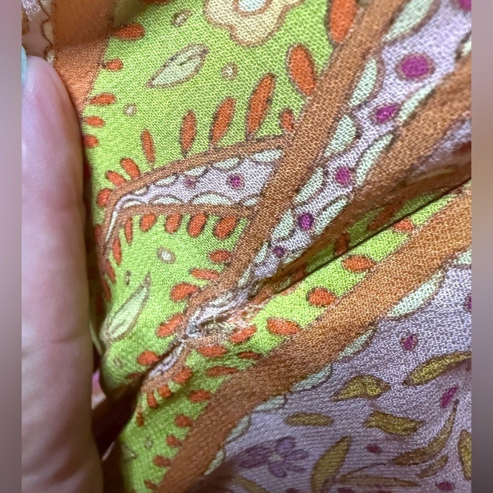Zara Paisley Cutout Mini Dress NWT‎ Boho Festival Y2K Balloon Sleeve S - Picture 9 of 10